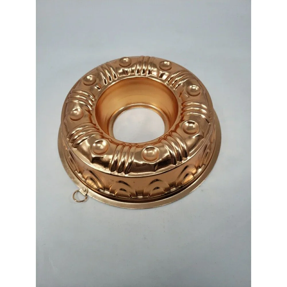 Copper Color Jello Gelatin Cake Ring Mold 3.5 Cups Hook Wall Decor MCM Vintage